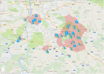 FuturNET - mapa pokrytí